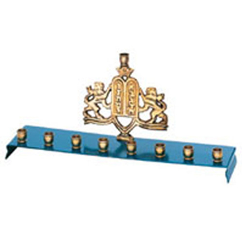 Menorah - Assorted Colors Blue and Green