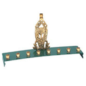 Menorah - Assorted Colors Blue and Green