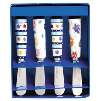 Mosaic Hanukkah Spreaders Set of 4