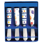 Mosaic Hanukkah Spreaders Set of 4