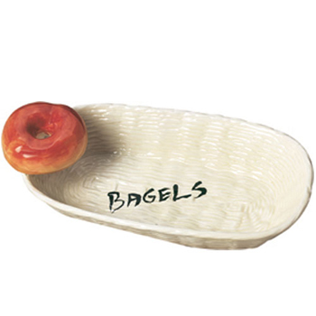 Oval Ceramic Bagel Basket
