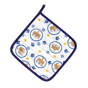 Hanukkah Pot Holder White
