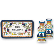 Armenian Ceramic Candlestick Set