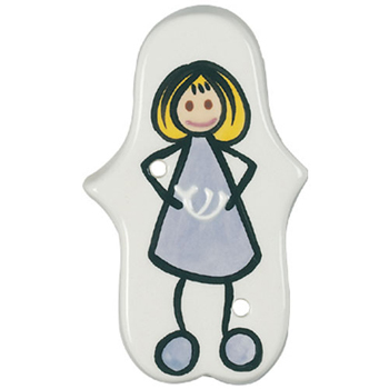 Porcelain Girl Mezuzah