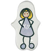 Porcelain Girl Mezuzah