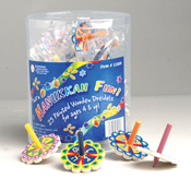 Flower Wood Dreidel 25 Pack