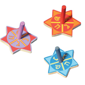 Star Wood Dreidel 25 Pack