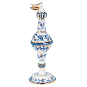 Blue White and Gold Ceramic Spice Box