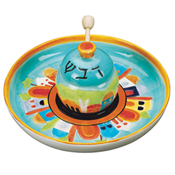 Jerusalem Apple Honey Dish Set with Wooden Dipper