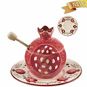 Scarlet Garden Honey Pot and Saucer
