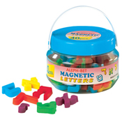 40 Alef Bet Magnetic Letters in Reusable Tub