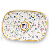 Gold Floral Ceramic Candlestick Tray