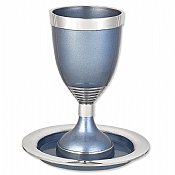 Light Blue Kiddish Cup Set