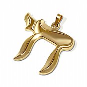 14K Gold Classic Chai - 3D Crafted Extra Large