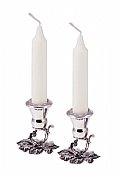 Sterling Silver Petite Candlestick Set - Fig Leaf