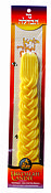Large Braided Pure Beeswax  Havdallah Candle