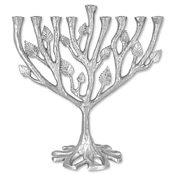 Textured Leaf Menorah