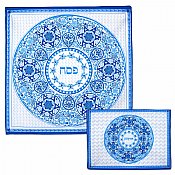 Renaissance Passover 3 Sectional Matzah Cover & Afikomen Bag Set. 75% Silk
