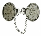 Tallit Clips with Star of David Nickel Plated