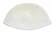 Large Knit (Freak) Kippah - White