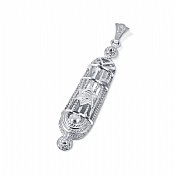 Sterling Silver Mezuzah Pendant - Star of David & E'l Sha-dai