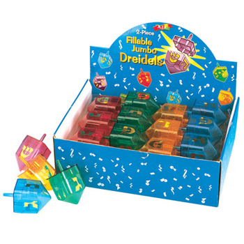 2 Part Fillable Candy Dreidel Display Box