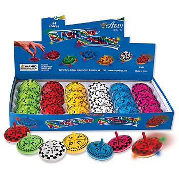 Rainbow Flashing Dreidel in Counter Display Box