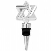 Chromeplated Star of David Wine Stopper