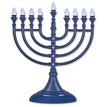 Blue LED Battery/ USB Menorah