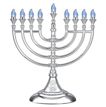 Silver Electro LED/USB Menorah