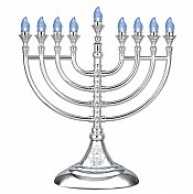 Silver Electro LED/USB Menorah