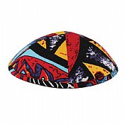 Cotton Kippah with Abstract Pattern - Optional Imprint