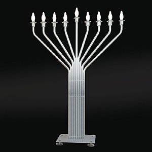 Jumbo Electric Menorah  - New Infinity 6 1/2 Ft Tall with LED Bulbs