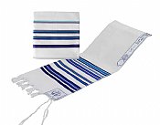 Wool Bnai Ohr Tallit Set<br>18" x 72"