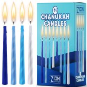 Standard Multi-Blue Hanukkah Candles - By the Case
