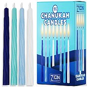 Standard Multi-Blue Hanukkah Candles - By the Case