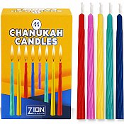 Standard Multi-Color Hanukkah Candles - By the Case