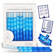 Deluxe Hanukkah Candles Blue elegance - Glacier Breeze