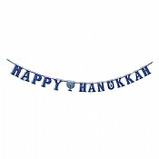 Happy Hanukkah Holographic Letter Banner on Ribbon 75'