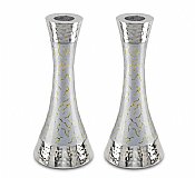 Elegant Decorated Candlesticks Set - Puzzle Pattern