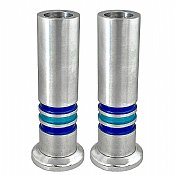 Decorated Aluminum Cylinder Sabbat Candlestick Set - Blue