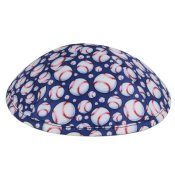 Baseball Design Kippot with Optional Personalization 