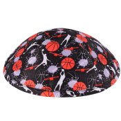 Basketball Design Kippot with Optional Personalization 