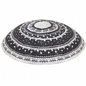 Supreme DMC Knit Kippot - Traditional Grays