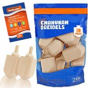 Large Unpainted Wood Dreidels - 10 Pack