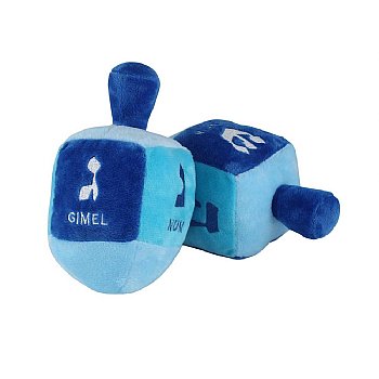 Plush Embroidered Dreidel with Rattle