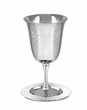 Passover Elijah Cup and Matching Coaster - Hammered Classic