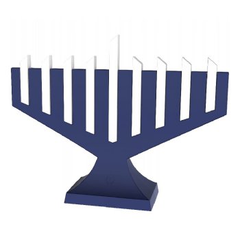 Lighted Rods Electric Menorah - Blue