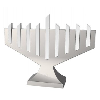 Lighted Rods Electric Menorah - Silver