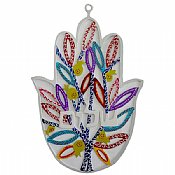 Hand Decorated Hamsa by Glushka Israel - Peace